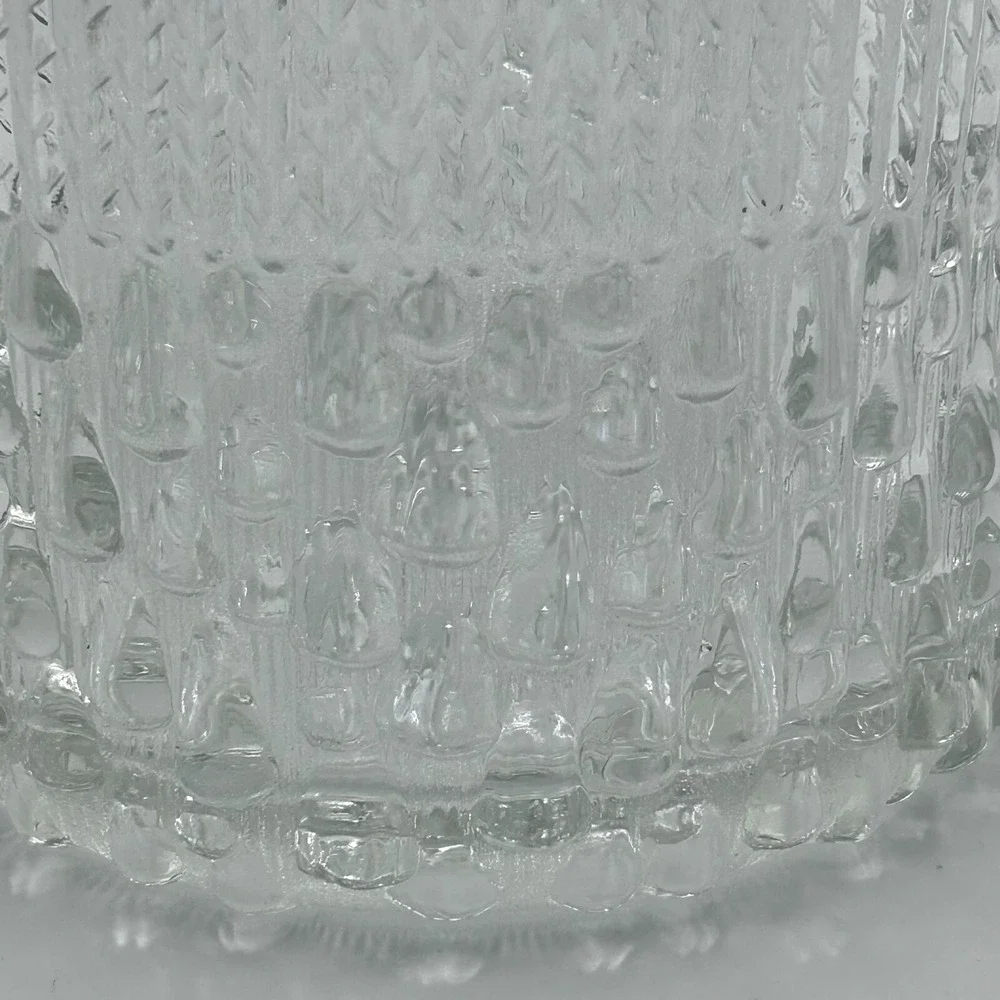 Teleflora Glass Ice Bucket Vintage Mid Century w/ Chrome‎ Handle Made in France